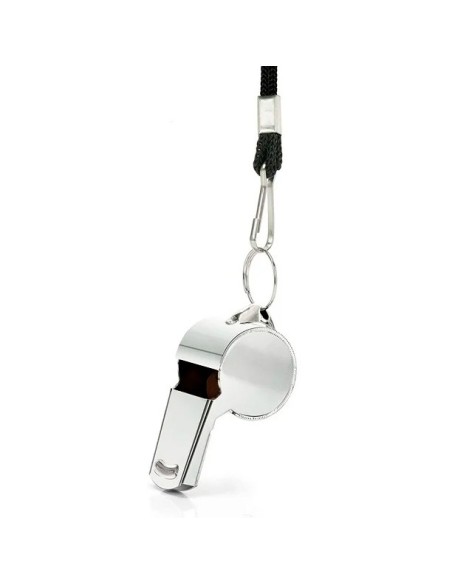 Silbato metálico con cordón – Acero