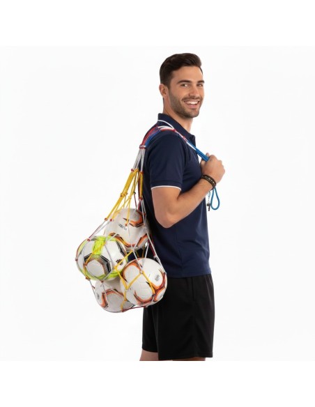 Red Porta Balones para 8 Balones – Polipropileno Bicolor