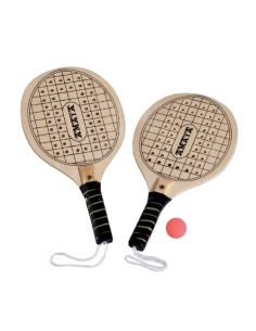 Raqueta de Playa de Madera – Juego de 2 raquetas + 1 pelota