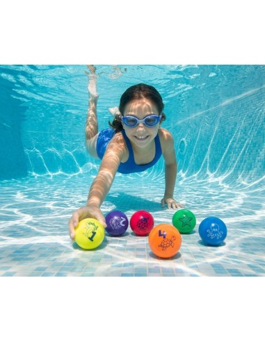 Perlas de buceo semiesferas Ø70 mm juegos piscina 6 unidades