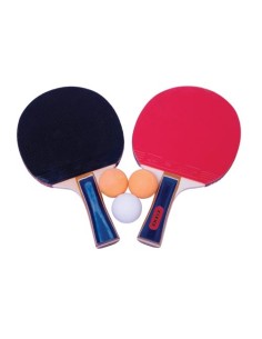Set 2 raquetas tenis de Mesa M1002 1 estrella + 3 Pelotas Iniciación.