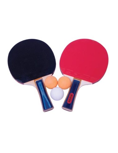 Set 2 raquetas tenis de Mesa M1002 1 estrella + 3 Pelotas Iniciación.