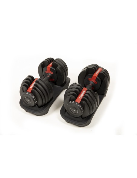 Mancuernas Ajustables (2 Uds) con Soporte – 2 a 24 kg o 4,5 a 41 kg Mancuernas Ajustables (2 Uds) con Soporte – 2 a 24 kg o 4,5 a 41 kg