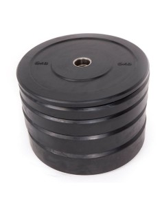 Disco Bumper Caucho Halterofilia Cross Training Black Rubber - Negro