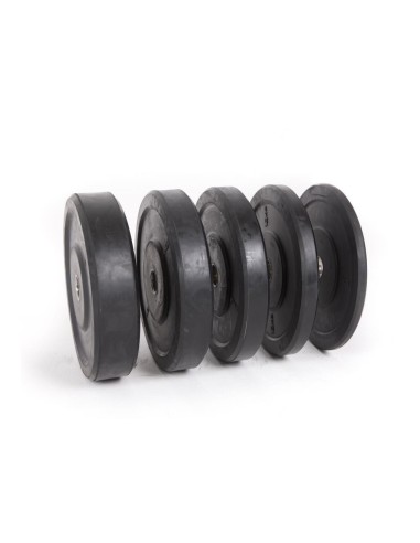 Disco Bumper Caucho Halterofilia Cross Training Black Rubber - Negro