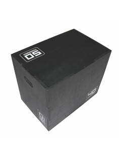 Cajón de salto pliométrico de madera – tamaño mediano – Wood plyobox negro