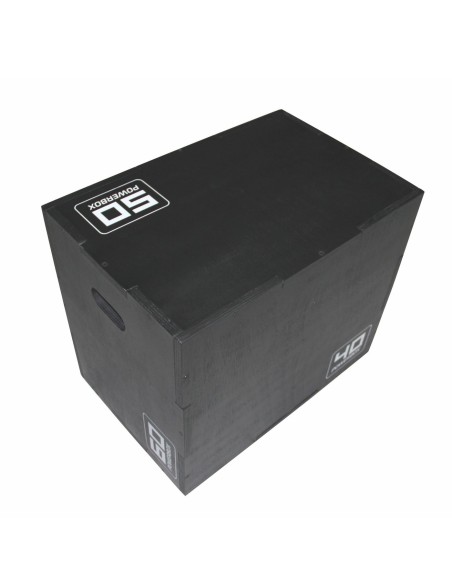 Cajón de salto pliométrico de madera – tamaño mediano – Wood plyobox negro