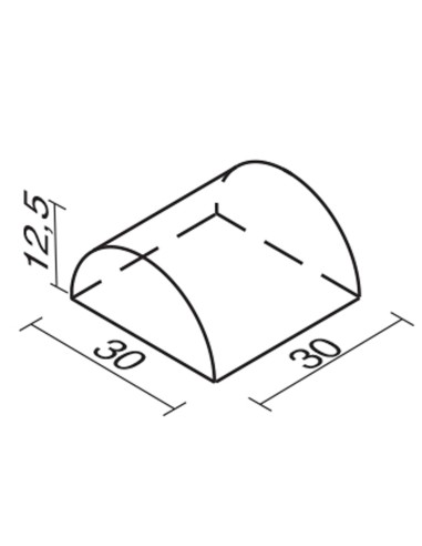 FIGURA DE FOAM RECUBIERTO Nº 20 – MEDIO CILINDRO 30 × 30 × 12,5 CM