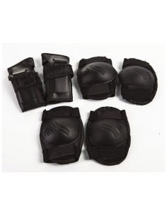 Juego De Rodilleras Coderas Infantil y Junior - Protectores Negro