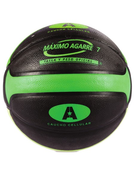 Balón de Baloncesto Bicolor Verde Nº7 Caucho Cellular