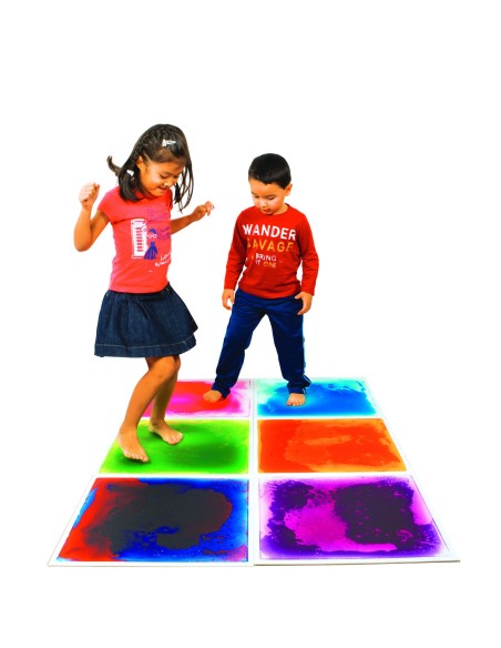 Suelo Sensorial Líquido Grande – Set 6 Baldosas 50 × 50 cm