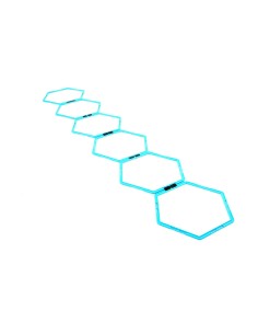 Aros de Agilidad Hexagonales Ø 45 cm – Set de 6 piezas