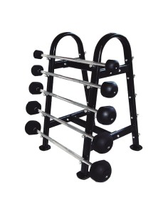 Set Mueble para Barras + 10 Barras de Musculación (Rectas y Curvas)