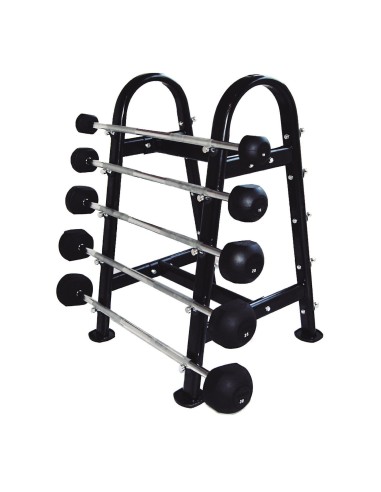 Set Mueble para Barras + 10 Barras de Musculación (Rectas y Curvas)