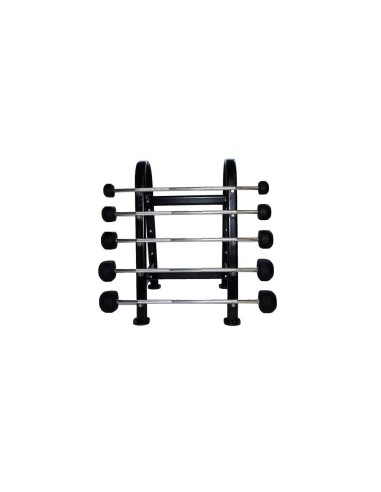 Set Mueble para Barras + 10 Barras de Musculación (Rectas y Curvas)
