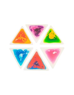 Suelo Sensorial Líquido Puzzle Hexágono, 6 Piezas de 33 x 33cm.