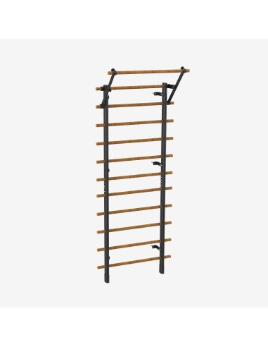 Espaldera Black Metal 240 cm + Barra de dominadas