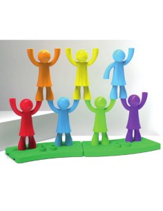Muñecos de colores apilables