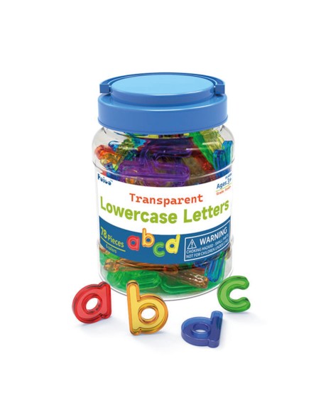 Letras minúsculas traslucidas