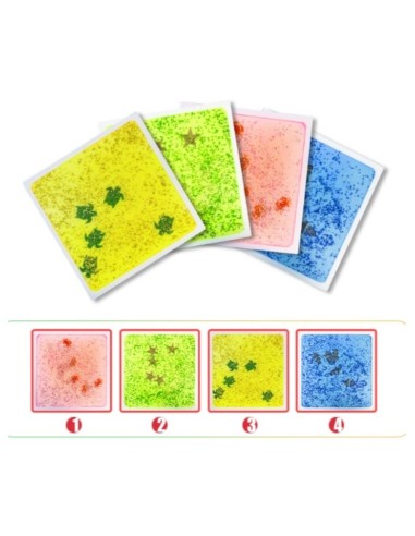 Suelo Sensorial Acuáticos Reflectivas UV – Pack de 4