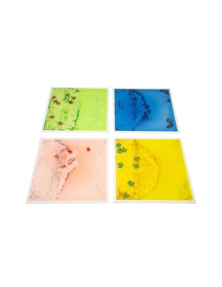 Suelo Sensorial Acuáticos Reflectivas UV – Pack de 4
