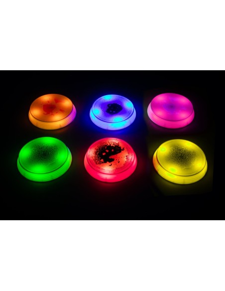 Bases Redondas Sensoriales con Líquido e Iluminación LED - Set de 6