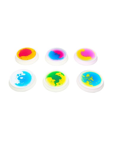 Bases Redondas Sensoriales con Líquido e Iluminación LED - Set de 6