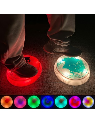 Bases Redondas Sensoriales con Líquido e Iluminación LED - Set de 6