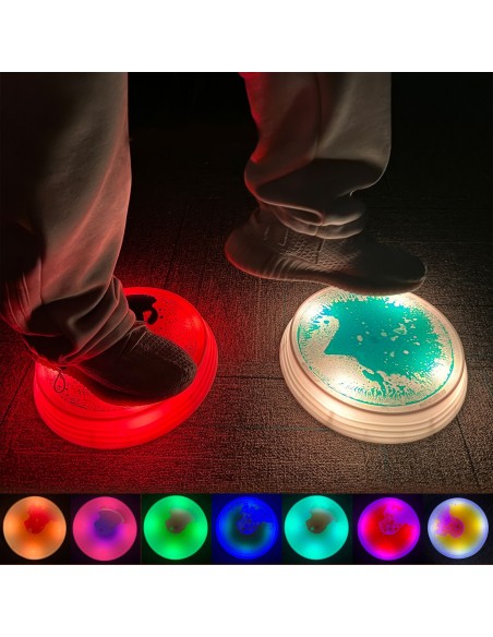Bases Redondas Sensoriales con Líquido e Iluminación LED - Set de 6