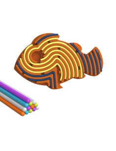Tablero de actividades sensoriales PEZ (18x11,5x1,5cm)