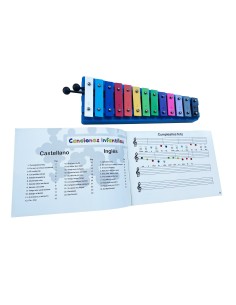 CARRILLON INFANTIL CON LIBRO PARTITURAS