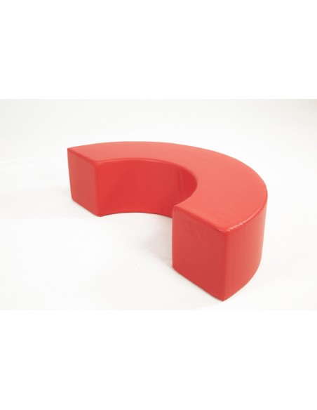 Banco foam cuero sintético media rueda
