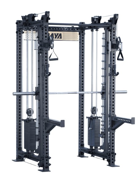 Jaula Multifuncional Profesional | Power Rack + Smith + Doble Polea Pro Series