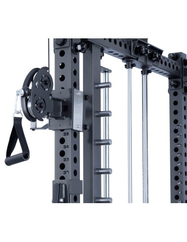 Jaula Multifuncional Profesional | Power Rack + Smith + Doble Polea Pro Series