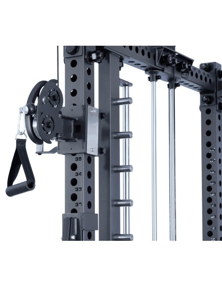 Jaula Multifuncional Profesional | Power Rack + Smith + Doble Polea Pro Series