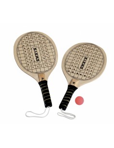 Set 20 Juegos Raqueta Playa Madera (2 Raquetas + Pelota)