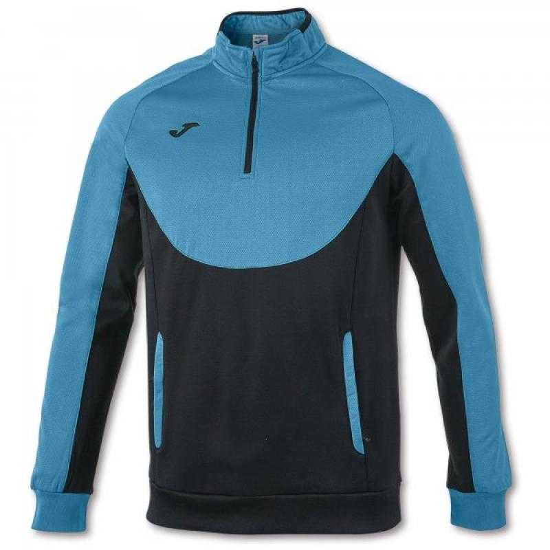 Sudadera essential 1/2 cremall turq-negro