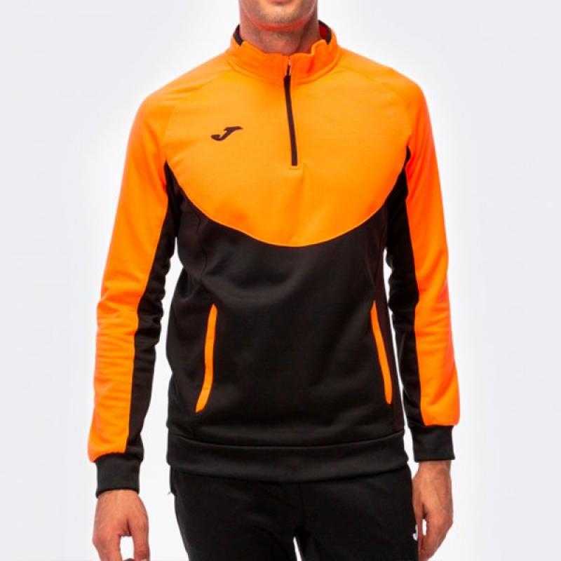 Sudadera essential 1/2 cremall salmon-negro