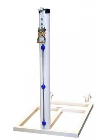 Juego postes tenis trasladables aluminio ø 90mm
