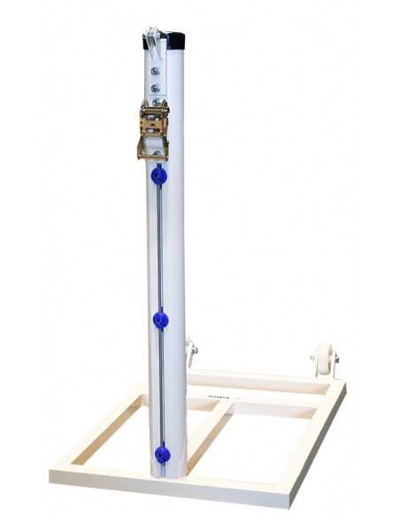 Juego postes tenis trasladables aluminio ø 90mm