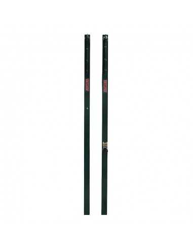 Juego de 2 postes de voleibol metálicos cuadrados 80x80mm fijos
