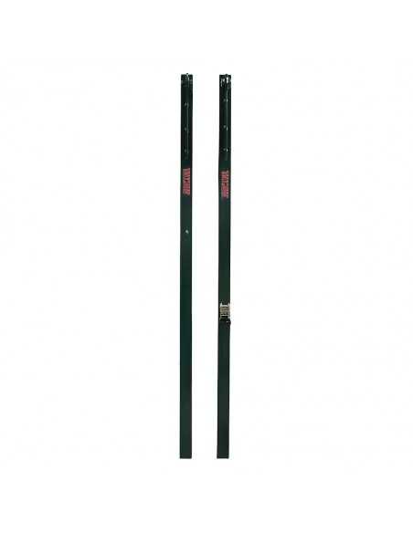 Juego de 2 postes de voleibol metálicos cuadrados 80x80mm fijos