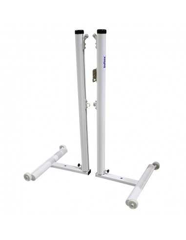 Juego de 2 postes bádminton aluminio deluxe tubo 90mm