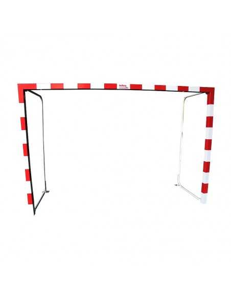 Jgo porterías f.sala/balonmano aluminio 80x80mm abatibles