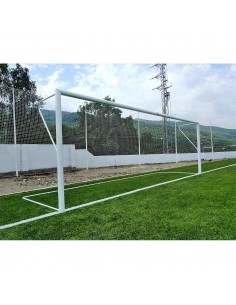 Juego porterías aluminio fútbol 11 120x100 mm fijas