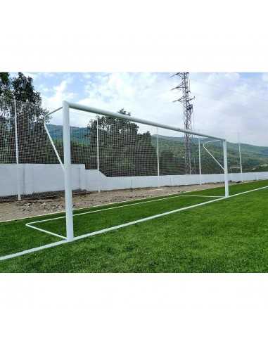 Juego porterías aluminio fútbol 11 120x100 mm fijas