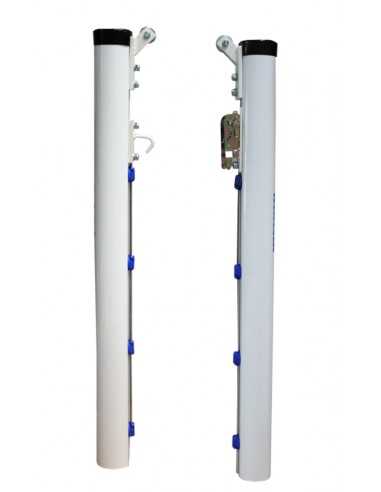 Juego postes tenis aluminio ø90mm fijos