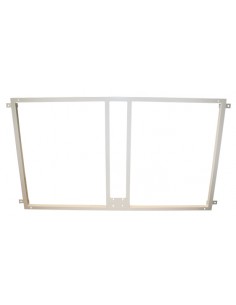 Soporte metalico para sujeccion tablero y aro baloncesto a la pared- blanco