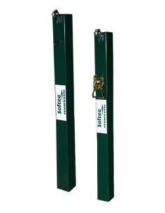 Juego de 2 postes de pádel fijos cuadrados 80x80mm