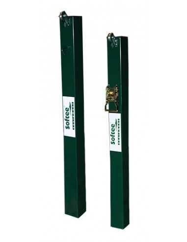 Juego de 2 postes de pádel fijos cuadrados 80x80mm